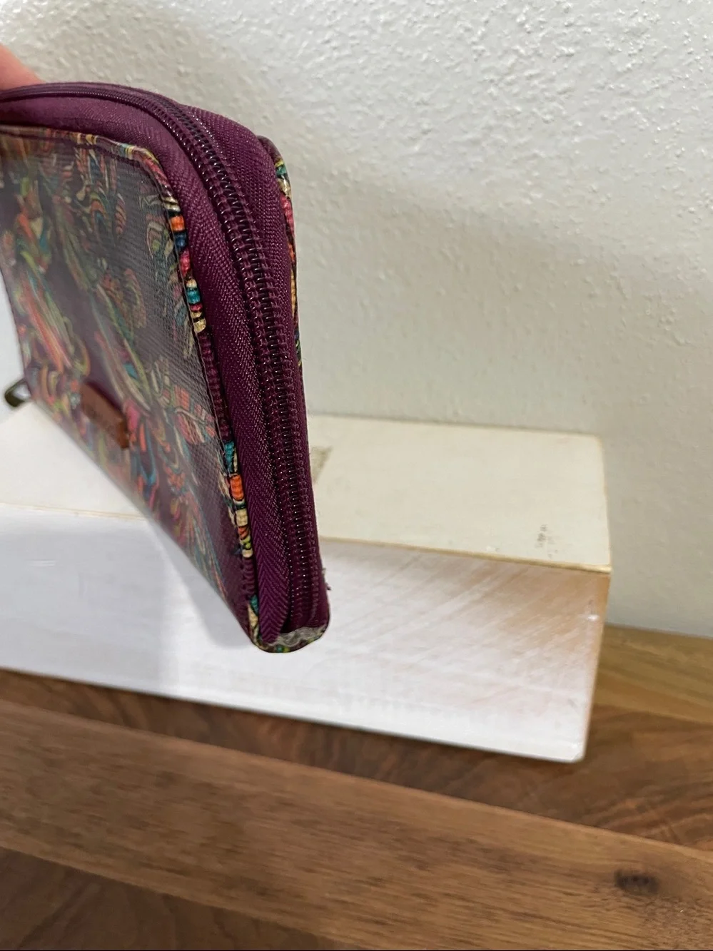 Sakroots Floral Paisley Zip Around Wallet Multicolor Boho Organizer Colorful